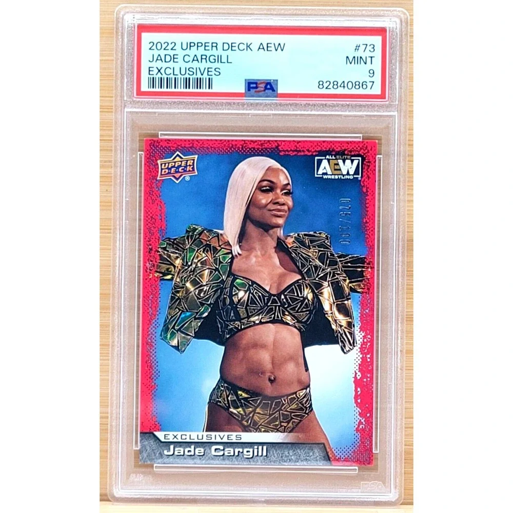 2022 UPPER DECK AEW JADE CARGILL EXCLUSIVES #D/100  PSA 9 MINT WWE POP‎ 1